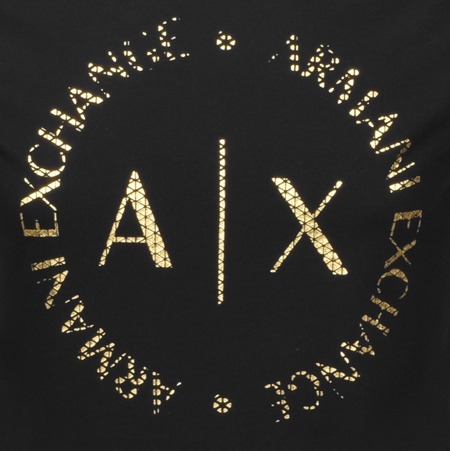 Alternative Image for ProductArmani Exchange Crew Neck Logo T Shirt Black3
